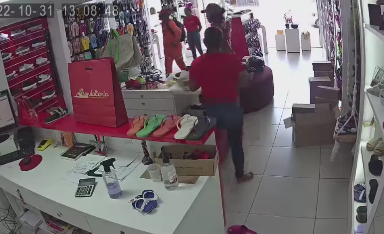  MARABÁ | Casal faz assalto a loja de calçados à luz do dia na Cidade Nova