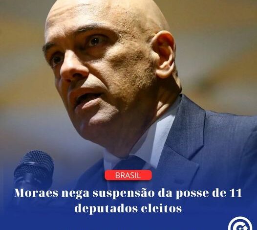  O ministro Alexandre de Moraes, do Supremo Tribunal Federal (STF), negou no domingo (29) pedido para suspender a posse de 11 deputados federais eleitos no dia 1º de fevereiro.