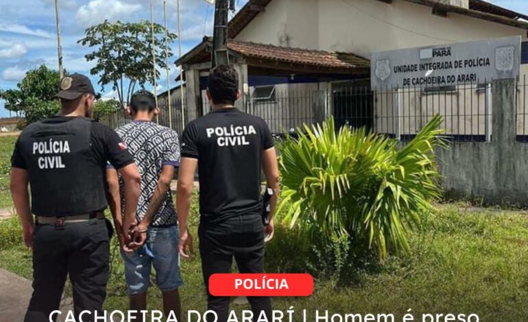 CACHOEIRA DO ARARÍ | Homem é preso acusado de terrorismo cibernético.