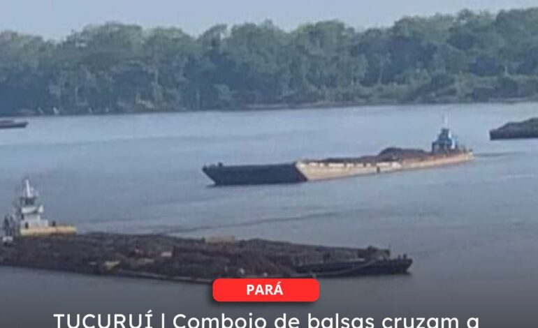  TUCURUÍ | Comboio de balsas cruzam a hidrovia Tocantins levando carga minério até Barcarena