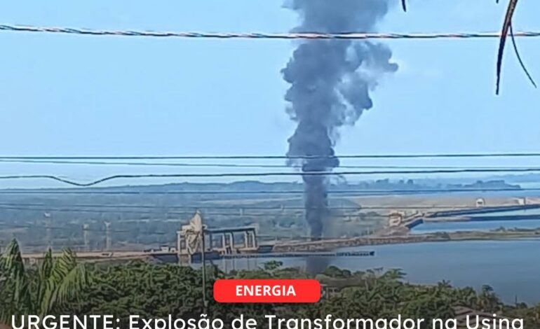  URGENTE: Explosão de Transformador na Usina Hidrelétrica de Tucuruí provoca grande cortina de fumaça preta