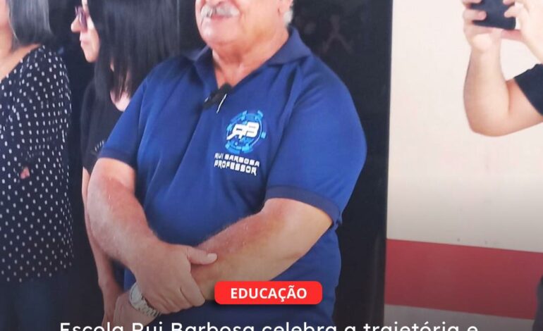  TUCURUÍ | Escola Rui Barbosa celebra a trajetória e aposentadoria do professor Tomé