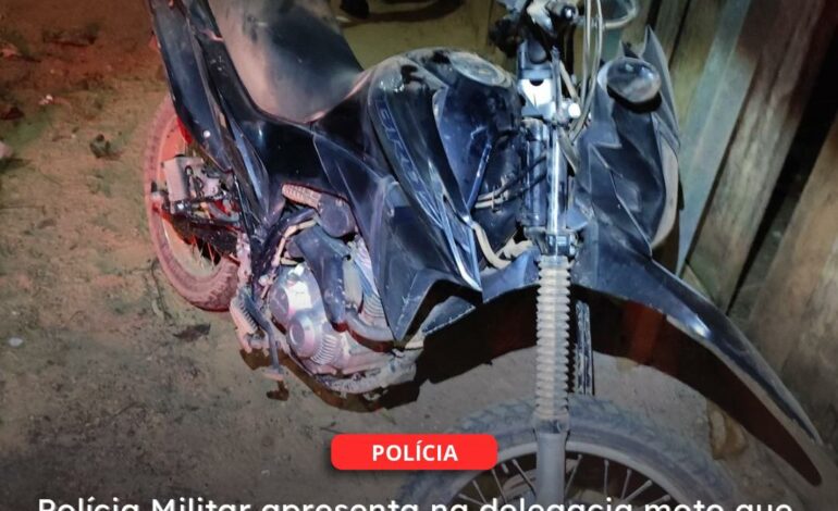  TUCURUÍ | Polícia Militar recupera moto roubada na Cohab e apresenta na delegacia
