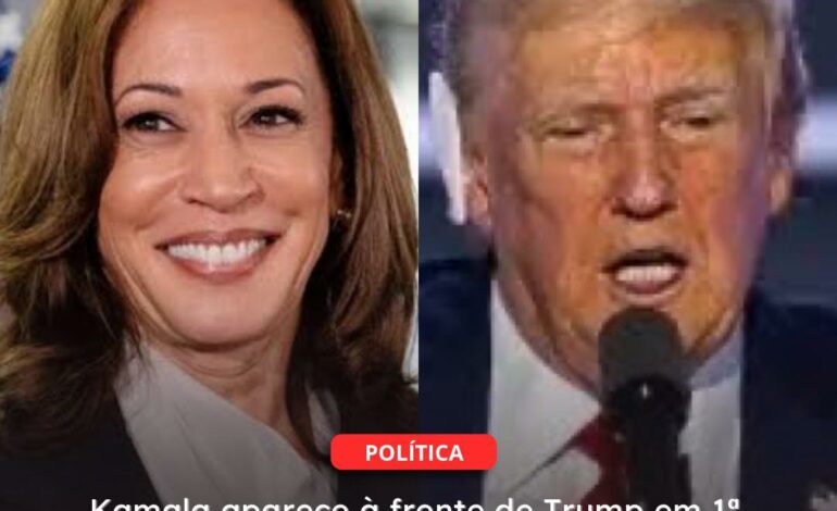  EUA | Kamala aparece à frente de Trump em 1ª pesquisa pós Biden