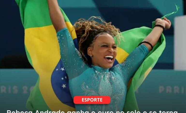  ESPORTE | Rebeca Andrade ganha o ouro no solo e se torna a maior medalhista da história do país