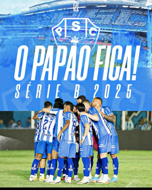 Parabéns Paysandu pela permanência na Série B do Campeonato Brasileiro!!!